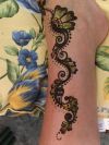 Henna tat art on leg
